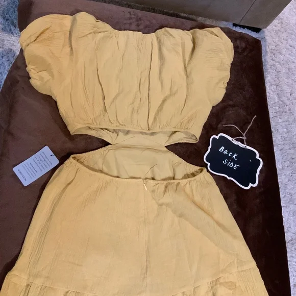 ASTR Butter Yellow M Astr Nordstrom  dress Coquette Balletcore Scandi - Picture 8 of 9